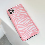 Pink Zebra Soft Phone Case Back Cover for iPhone 12 Pro Max/12 Pro/12/12 Mini/11 Pro Max/11 Pro/11/XS Max/XR/XS/X/8 Plus/8/7 Plus/7 - halloladies