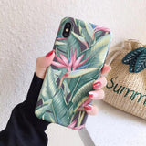 Vintage Tree Leaf Silicone Phone Case Back Cover for iPhone 11 Pro Max/11 Pro/11/XS Max/XR/XS/X/8 Plus/8 - halloladies