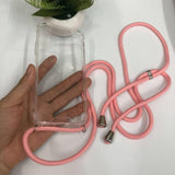 Simple Clear Air Bag Corner with Shoulder Strap Soft Phone Case Back Cover for iPhone 11/11 Pro/11 Pro Max/XS Max/XR/XS/X/8 Plus/8/7 Plus/7 - halloladies