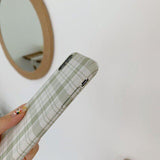Plaid Fabric Phone Case Back Cover -iPhone 12/12pro/12pro max/12mini/11/11 Pro/11 Pro Max/XS Max/XR/XS/X/8 Plus/8/7 Plus/7 - halloladies