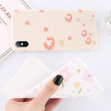 Simple Flower Leaves Soft IMD Ultra Thin Phone Case Back Cover - iPhone XS Max/XR/XS/X/8 Plus/8/7 Plus/7/6s Plus/6s/6 Plus/6 - halloladies