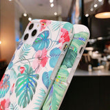 Creative Laser Colorful Flower Soft Phone Case Back Cover - iPhone 11/11 Pro/11 Pro Max/XS Max/XR/XS/X/8 Plus/8/7 Plus/7 - halloladies