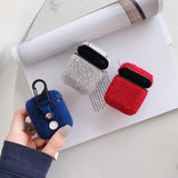 Airpods Plush Furry Wireless Bluetooth Earphone Cases - Solid Color - halloladies
