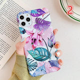 Beautiful Flower & Leaf Phone Case Back Cover for iPhone 11 Pro Max/11 Pro/11/XS Max/XR/XS/X/8 Plus/8/7 Plus/7 - halloladies