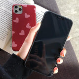 Creative Love Heart Couple Soft Silicone Phone Case Back Cover for iPhone 11 Pro Max/11 Pro/11/XS Max/XR/XS/X/8 Plus/8/7 Plus/7 - halloladies