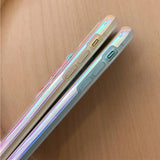 3D Laser Icecream Peach Shiny Mirror Phone Case Back Cover for iPhone 11 Pro Max/11 Pro/11/XS Max/XR/XS/X/8 Plus/8/7 Plus/7 - halloladies