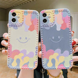 Cute Cartoon Watercolor Smile Silicone Phone Case