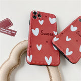 Retro Love Heart Sweet Frame Camera Protector Soft Phone Case Back Cover for iPhone 12 Pro Max/12 Pro/12/12 Mini/SE/11 Pro Max/11 Pro/11/XS Max/XR/XS/X/8 Plus/8 - halloladies