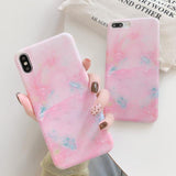 Creative Pink Marble Soft IMD Phone Case Back Cover - iPhone 11/11 Pro/11 Pro Max/XS Max/XR/XS/X/8 Plus/8/7 Plus/7 - halloladies