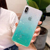 Glitter Powder Gradient Phone Case Back Cover - iPhone 11 Pro Max/11 Pro/11/XS Max/XR/XS/X/8 Plus/8/7 Plus/7 - halloladies