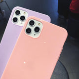 Cute Candy Color Soft Simple Phone Case Back Cover - iPhone 12 Pro Max/12 Pro/12/12 Mini/SE/11 Pro Max/11 Pro/11/XS Max/XR/XS/X/8 Plus/8 - halloladies