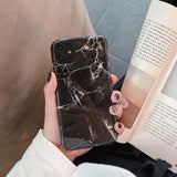 Classic Marble Glossy Phone Case Back Cover for iPhone 11/11 Pro/11 Pro Max/XS Max/XR/XS/X/8 Plus/8/7 Plus/7 - halloladies