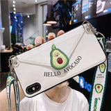Fashion Lanyard Crossbody Wallet Leather Card Slot With Shoulder Strap Phone Case Back Cover - iPhone 11 Pro Max/11 Pro/11/XS Max/XR/XS/X/8 Plus/8/7 Plus/7 - halloladies