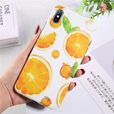 Summer Fruit Orange TPU Phone Case Back Cover for iPhone XS Max/XR/XS/X/8 Plus/8/7 Plus/7/6s Plus/6s/6 Plus/6 - halloladies