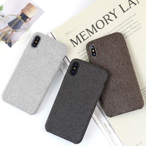 Fabric Cloth Phone Case Back Cover - iPhone XS Max/XR/XS/X/8 Plus/8/7 Plus/7/6s Plus/6s/6 Plus/6 - halloladies