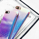 Luxury Crocodile Grain Laser Phone Case Back Cover - iPhone 11/11 Pro/11 Pro Max/XS Max/XR/XS/X/8 Plus/8/7 Plus/7 - halloladies