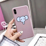 Cute Cartoon Giraffe Elephant Soft TPU Phone Case Back Cover for iPhone XS Max/XR/XS/X/8 Plus/8/7 Plus/7/6s Plus/6s/6 Plus/6 - halloladies