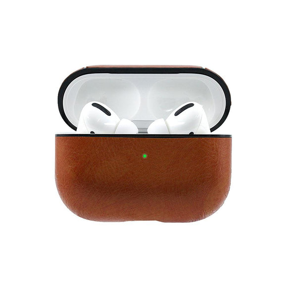 Solid Color Leather Key Chain Wireless Bluetooth Earphone Cases for Airpods Pro - halloladies