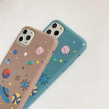 Colorful Universe Planet Starry Sky Phone Case Back Cover for iPhone 11 Pro Max/11 Pro/11/XS Max/XR/XS/X/8 Plus/8/7 Plus/7 - halloladies