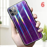 Glitter Powder Laser Tempered Phone Case Back Cover - iPhone 11 Pro Max/11 Pro/11/XS Max/XR/XS/X/8 Plus/8/7 Plus/7 - halloladies