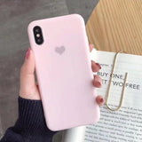 Monochrome Love Heart With Dust Plug Phone Case Back Cover - iPhone XS Max/XR/XS/X/8 Plus/8/7 Plus/7/6s Plus/6s/6 Plus/6 - halloladies