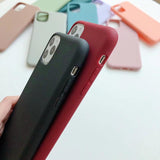 Cute Matte Solid Candy Phone Case Back Cover - iPhone 12 Pro Max/12 Pro/12/12 Mini/SE/11 Pro Max/11 Pro/11/XS Max/XR/XS/X/8 Plus/8 - halloladies