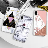 Retro Marble Flower Soft Phone Case Back Cover - iPhone 11/11 Pro/11 Pro Max/XS Max/XR/XS/X/8 Plus/8/7 Plus/7 - halloladies