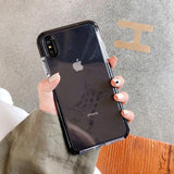 Simple Transparent Soft Phone Case Back Cover - iPhone 11/11 Pro/11 Pro Max/XS Max/XR/XS/X/8 Plus/8/7 Plus/7 - halloladies