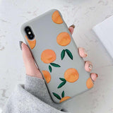 Retro Orange Pattern Phone Case Back Cover - iPhone 11/11 Pro/11 Pro Max/XS Max/XR/XS/X/8 Plus/8/7 Plus/7 - halloladies