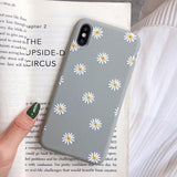 Cute White Chrysanthemum Flower Phone Case Back Cover for iPhone 11/11 Pro/11 Pro Max/XS Max/XR/XS/X/8 Plus/8/7 Plus/7 - halloladies