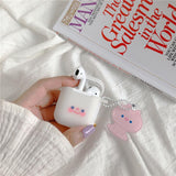 Cute Smile Blusher Face with Cartoon Decorations Airpods Case Wireless Bluetooth Earphone Cases for Airpods - halloladies