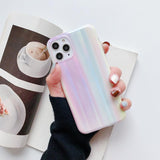 Laser Rainbow Glossy Full Body Soft IMD Phone Case Back Cover - iPhone 11/11 Pro/11 Pro Max/XS Max/XR/XS/X/8 Plus/8/7 Plus/7 - halloladies