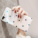 Simple Love Heart Blue-ray Soft IMD Phone Case Back Cover - iPhone 11 Pro Max/11 Pro/11/XS Max/XR/XS/X/8 Plus/8/7 Plus/7 - halloladies
