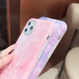 Laser Simple Marble Soft IMD Phone Case Back Cover for iPhone 11 Pro Max/11 Pro/11/XS Max/XR/XS/X/8 Plus/8/7 Plus/7 - halloladies