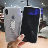 Cute Animal Clear Phone Case Back Cover for iPhone 12 Pro Max/12 Pro/12/12 Mini/SE/11 Pro Max/11 Pro/11/XS Max/XR/XS/X/8 Plus/8 - halloladies