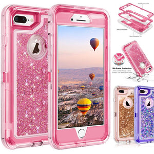 Glitter Liquid Quicksand Phone Case Back Cover - iPhone 11 Pro Max/11 Pro/11/XS Max/XR/XS/X/8 Plus/8/7 Plus/7/6s Plus/6s/6 Plus/6 - halloladies