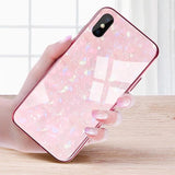 Dream Shell Plating Metal Border Phone Case Back Cover - iPhone XS Max/XR/XS/X/8 Plus/8/7 Plus/7/6s Plus/6s/6 Plus/6 - halloladies