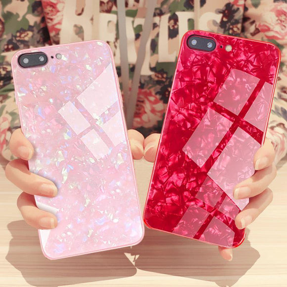 Dream Shell Plating Metal Border Phone Case Back Cover - iPhone XS Max/XR/XS/X/8 Plus/8/7 Plus/7/6s Plus/6s/6 Plus/6 - halloladies