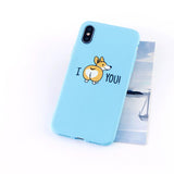 Candy Color Cute Corgi Dog Phone Case Back Cover for iPhone 11/11 Pro/11 Pro Max/XS Max/XR/XS/X/8 Plus/8/7 Plus/7 - halloladies