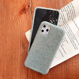 Warm Green Mohair Fur Phone Case Back Cover for iPhone 11 Pro Max/11 Pro/11/XS Max/XR/XS/X/8 Plus/8 - halloladies