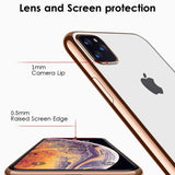 Plating Solid Color Edge Soft Clear Phone Case Back Cover - iPhone 11/11 Pro/11 Pro Max/XS Max/XR/XS/X/8 Plus/8/7 Plus/7 - halloladies