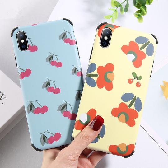 Retro Flower Leaf Fruit Soft TPU Phone Case Back Cover for iPhone XS Max/XR/XS/X/8 Plus/8/7 Plus/7/6s Plus/6s/6 Plus/6 - halloladies