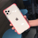Shockproof Bumper Transparent Soft Phone Case Back Cover - iPhone 12 Pro Max/12 Pro/12/12 Mini/SE/11 Pro Max/11 Pro/11/XS Max/XR/XS/X/8 Plus/8 - halloladies
