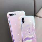 Laser Glitter Shiny Soft Silicon Mirror Phone Case Back Cover - iPhone XS Max/XR/XS/X/8 Plus/8/7 Plus/7/6s Plus/6s/6 Plus/6 - halloladies