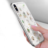 Glitter Bling Silver Foil Leopard Conch Shell TPU Phone Case Back Cover for iPhone XS Max/XR/XS/X/8 Plus/8/7 Plus/7/6s Plus/6s/6 Plus/6 - halloladies