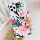 Beautiful Flower & Leaf Phone Case Back Cover for iPhone 11 Pro Max/11 Pro/11/XS Max/XR/XS/X/8 Plus/8/7 Plus/7 - halloladies