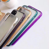 Simple Candy Color Matte Plating TPU Phone Case Back Cover for iPhone 11/11 Pro/11 Pro Max/XS Max/XR/XS/X/8 Plus/8/7 Plus/7 - halloladies