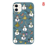 Candy Color Cartoon Christmas Phone Case Back Cover - iPhone 11/11 Pro/11 Pro Max/XS Max/XR/XS/X/8 Plus/8/7 Plus/7 - halloladies