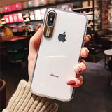 Simple Transparent Camera Protector Soft Phone Case Back Cover for iPhone 11/11 Pro/11 Pro Max/XS Max/XR/XS/X/8 Plus/8/7 Plus/7 - halloladies