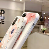 Cute Relief Flower Soft TPU Phone Case Back Cover for iPhone 11 Pro Max/11 Pro/11/XS Max/XR/XS/X/8 Plus/8/7 Plus/7/6s Plus/6s/6 Plus/6 - halloladies